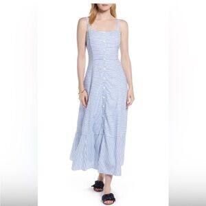 1901 blue and white stripe sundress